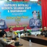 Personil Polres Dan Kodim Boyolali Siap Amankan Pergantian Tahun