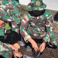 Satgas Yonif 715/Motuliato Giatkan Program Ketahanan Pangan di Perbatasan