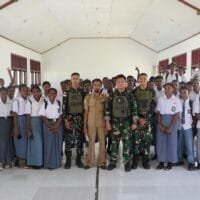 Cegah Generasi Muda Terjerumus, Satgas Yonif 312/KH Edukasi Siswa SMKN 6 Merauke