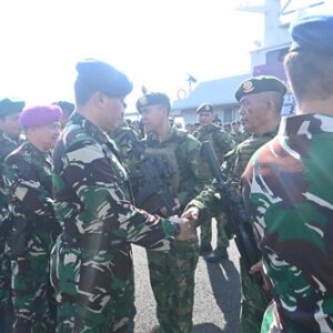 Danlanud Sultan Hasanuddin Hadiri Upacara Penyambutan Satgas Pamtas RI-PNG Yonif 432/WSJ