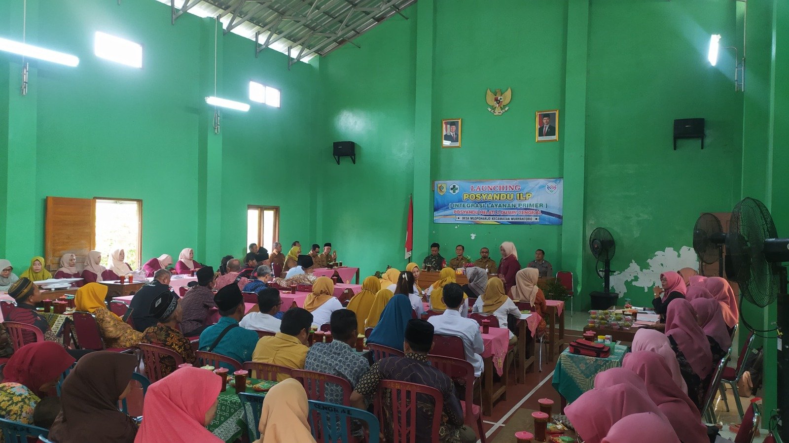 Dukung Kesehatan Masyarakat, Babinsa Koramil Wuryantoro Hadir Saat Lounching Posyandu Integrasi Layanan Primer (ILP)