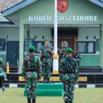 Dandim 1505/Tidore Perdana Pimpin Upacara Bendera Awal Bulan September