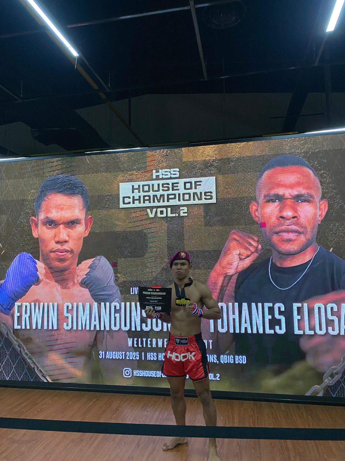 Petarung Marinir! Erwin Simangunsong Juara 1 Kick Boxing Nasional