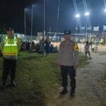 Polsek Widang Pengamanan Turnamen Voli Ball Anshor Cup II