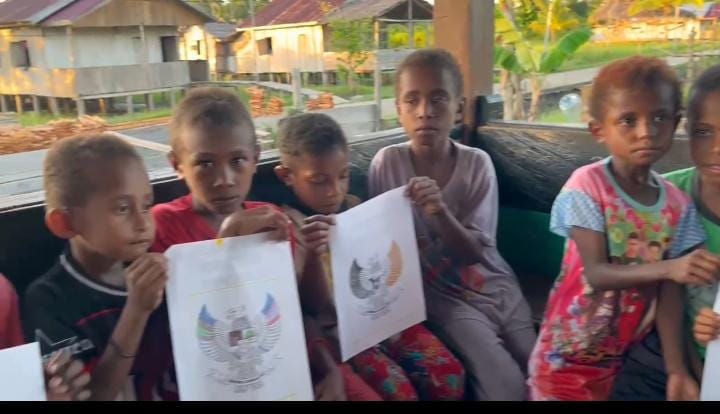 Hari Kesaktian Pancasila, Satgas Yonif 410/Alugoro Gelar Lomba Mewarnai