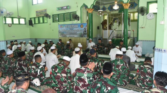 Kodim 1002/HST dan Masyarakat Benawa Tengah Gelar Doa Bersama untuk HUT ke-80 TNI
