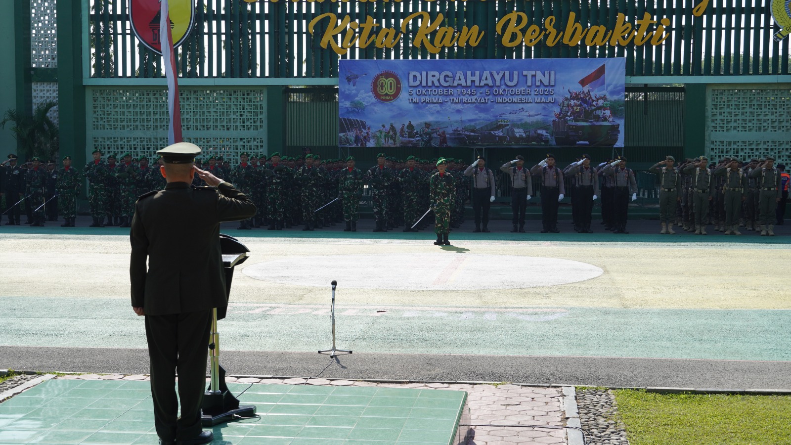 Kodim Bojonegoro Gelar Upacara Peringatan HUT Ke- 80 TNI