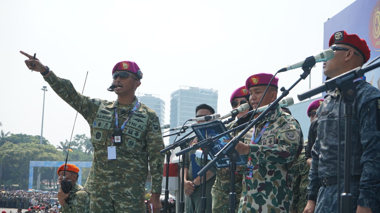 Tampil Maksimal, Danyonif 2 Marinir Sebagai Sub Koordinator Narator Dalam Acara Puncak Perayaan HUT TNI ke-80