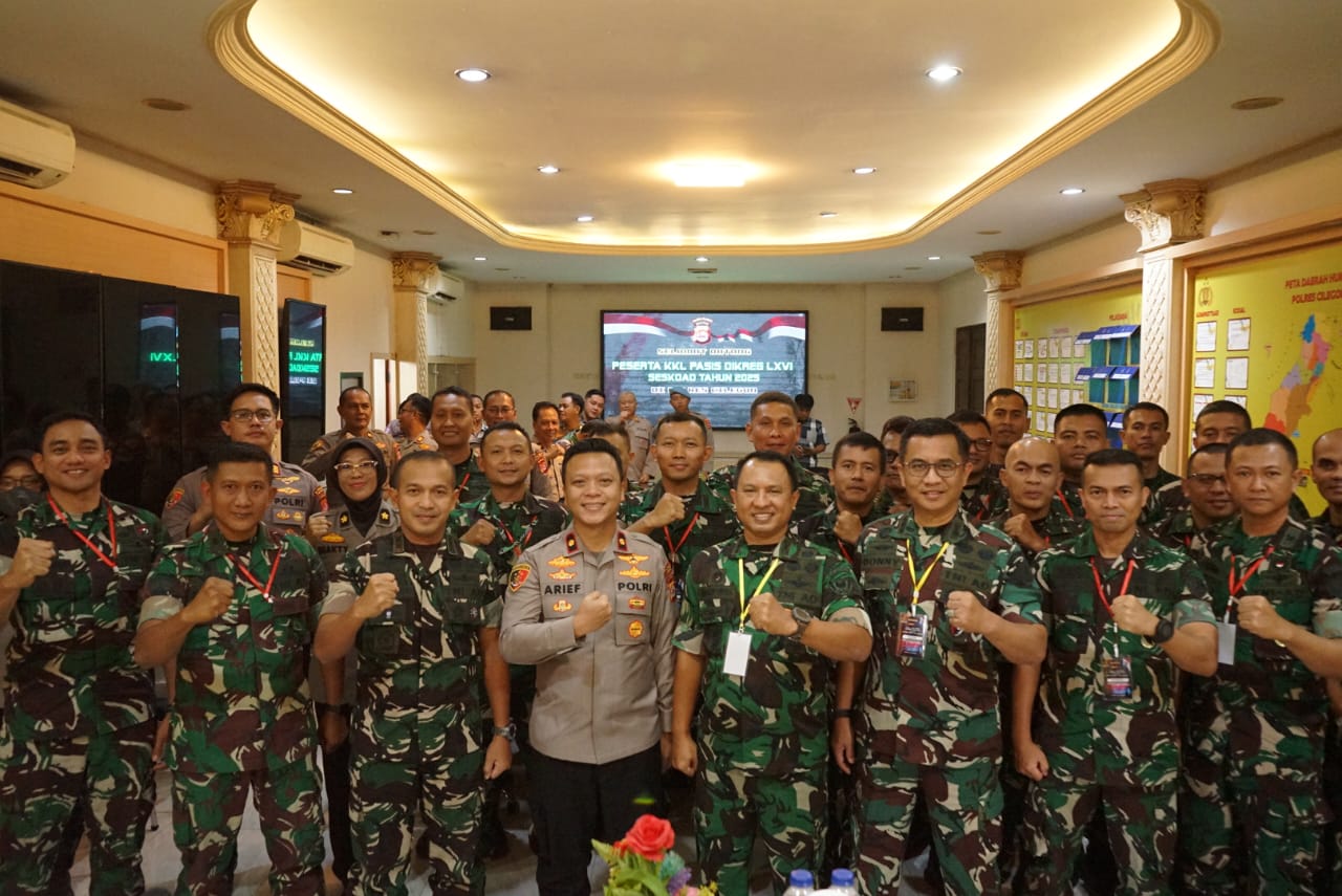 Wakapolres Cilegon Terima Kunjungan KKL Pasis Seskoad, Tegaskan Komitmen Sinergi TNI–Polri Dukung Program Nasional