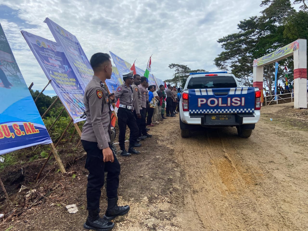 Polres Maybrat Kerahkan 50 Personel Amankan HUT Pekabaran Injil ke-71 di Kambufatem
