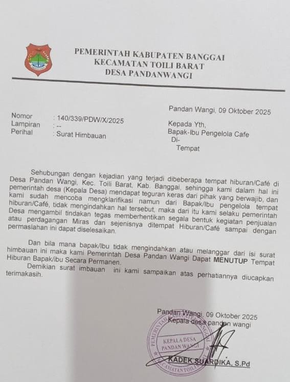 Misteri Surat Larangan Miras dari Pemdes Pandan Wangi: Mengapa Baru Sekarang Bertindak?