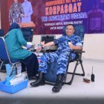 Danlanud Sultan Hasanuddin Hadiri Kegiatan Donor Darah Dalam Rangka HUT ke-78 Korpasgat