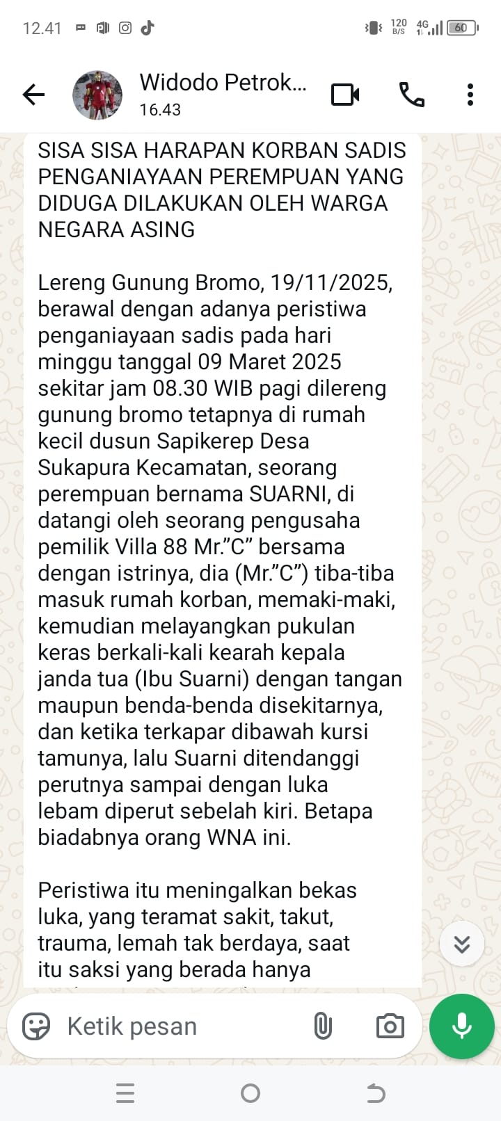 Tulisan Terakhir Petruk Soal Suarni Masuk Redaksi Namun Belum Terbit