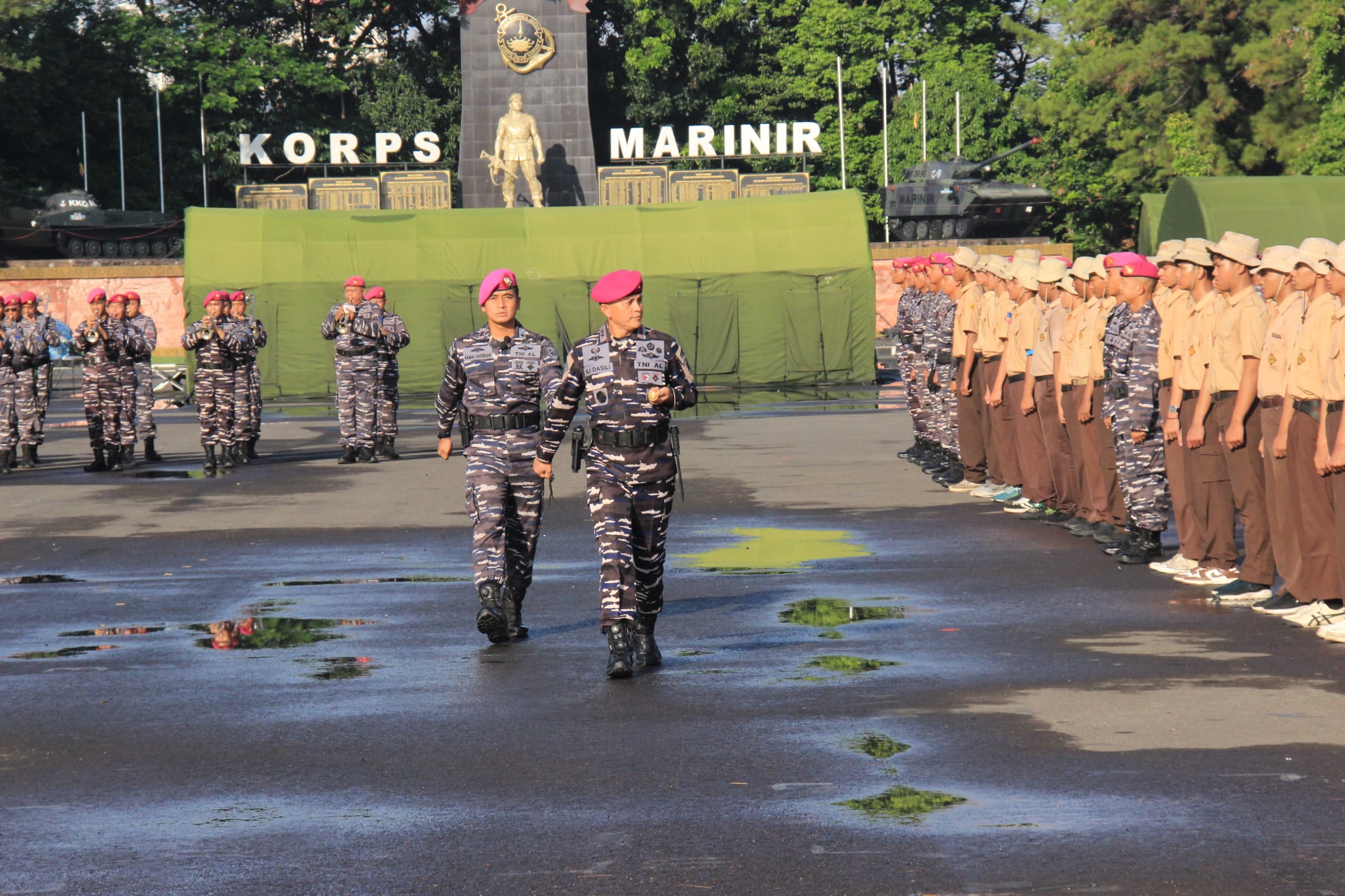 Yonif 2 Marinir Resmi Latih Persami dan Bela Negara Siswa-Siswi Korps Kadet Republik Indonesia Gelombang 3