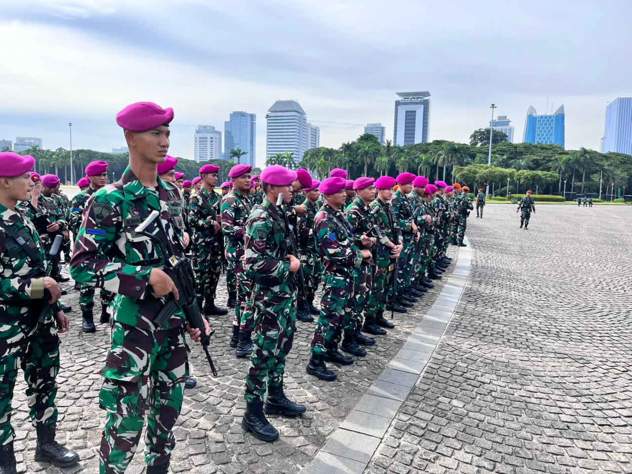 Siap dan Sigap, Prajurit Yonif 2 Marinir Laksanakan Insert PAM Hari HAM Internasional