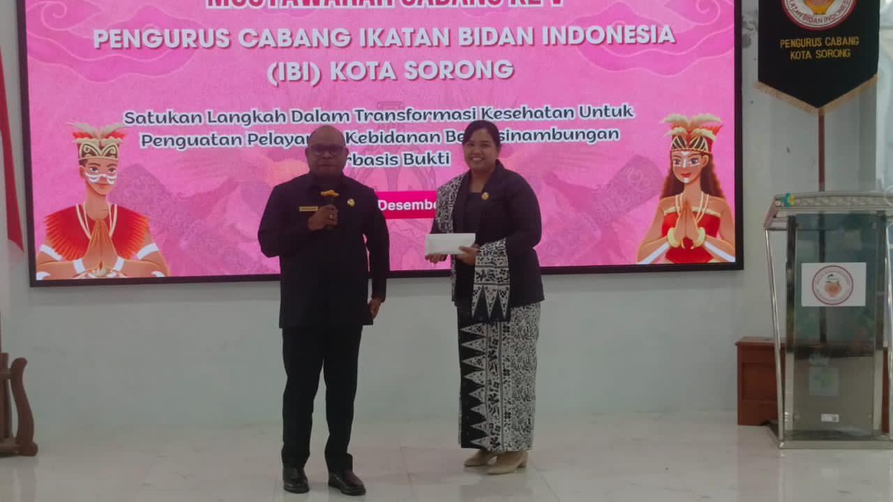 Wali Kota Sorong Buka Muscab V IBI, Dorong Penguatan Layanan Kebidanan OAP dan Transformasi Kesehatan