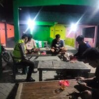Patroli, Anggota Polsek Widang Sampaikan Himbauan Waspada Kejahatan Curanmor