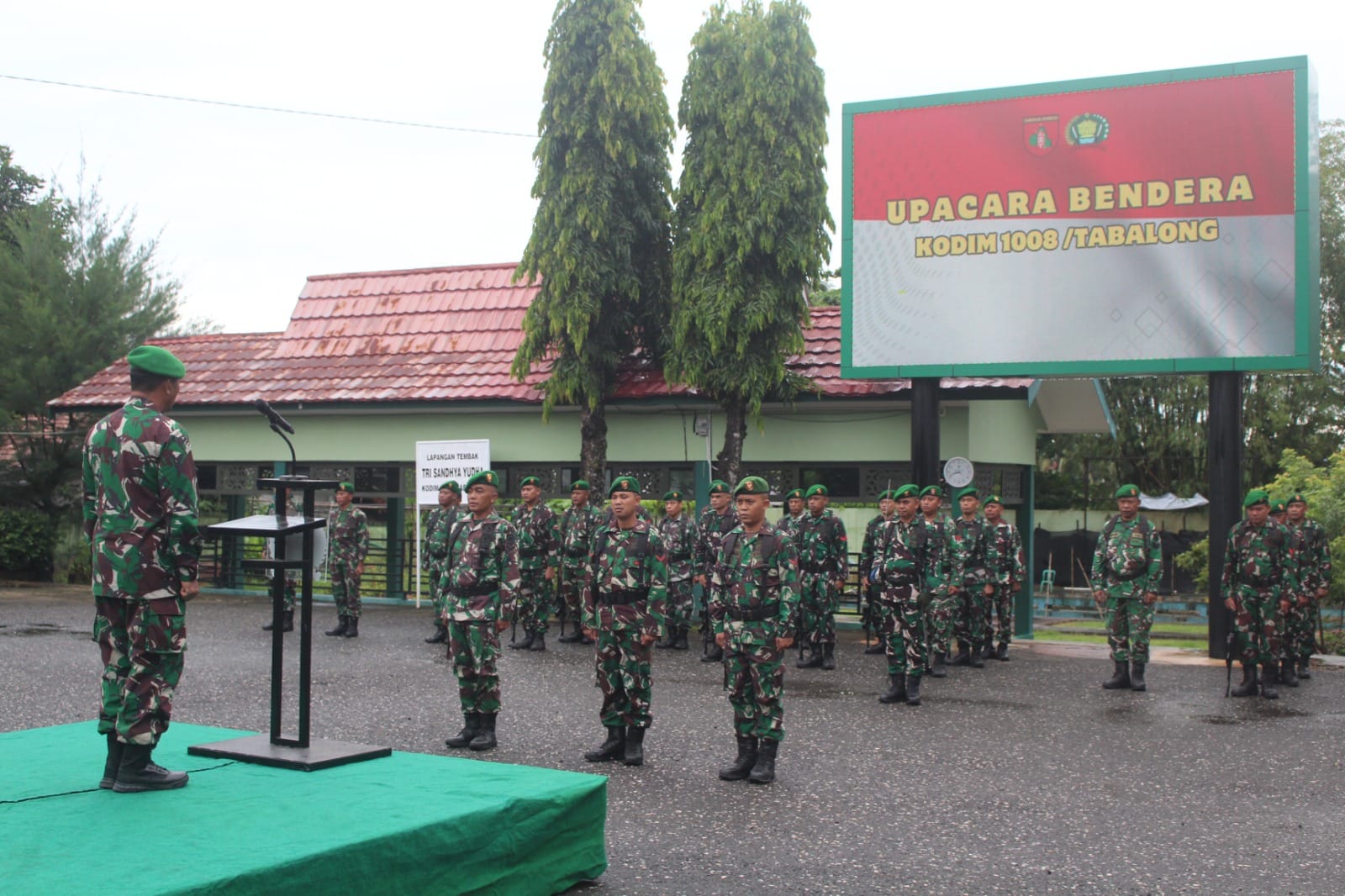 Melalui Upacara Bendera, Kodim 1008/Tabalong Mantapkan Jiwa Korsa Prajurit