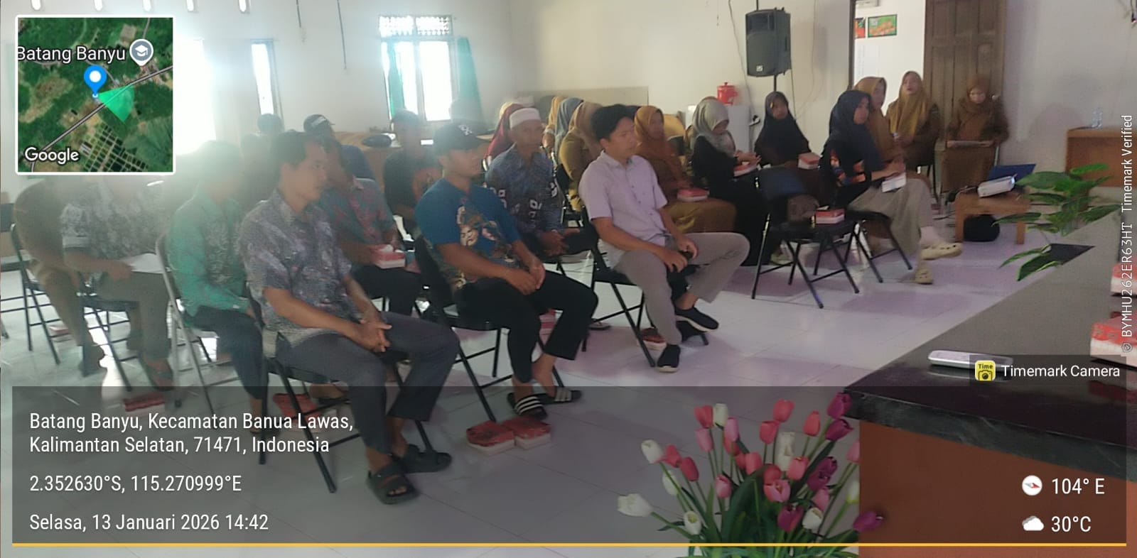 Babinsa Koramil 1008-06/Banua Lawas–Pugaan Hadiri Musrenbangdes TA 2027 di Desa Banyu Tajun