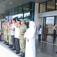 Danlanud Sultan Hasanuddin Sambut dan Hantar Kunjungan Kerja Wamenhan RI di Makassar