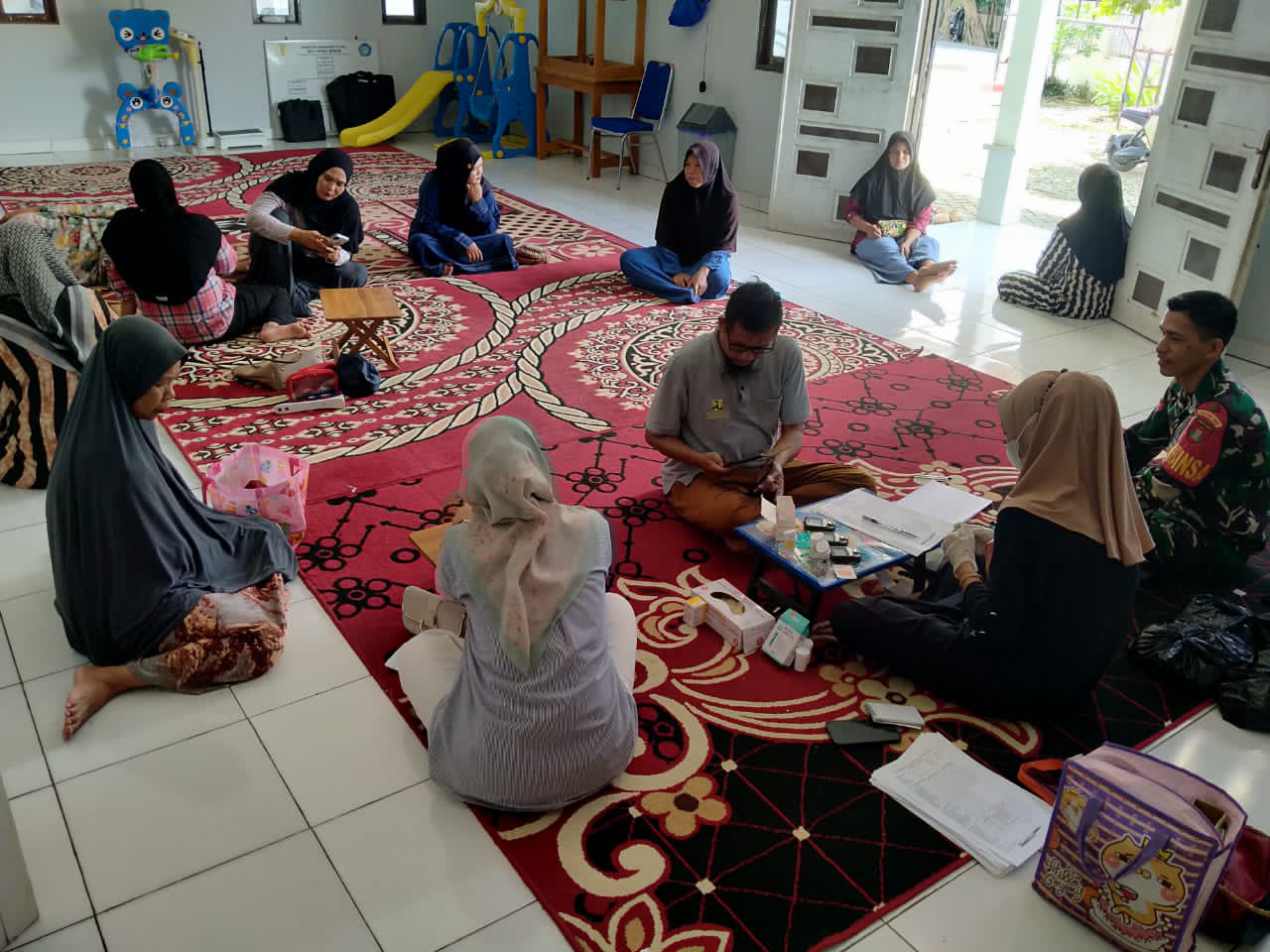 Babinsa Barabai Aktif Dampingi Posbindu Melati di Desa Banua Jingah