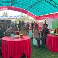 Sebelum Upacara Pembukaan, Pasiter Kodim 0912/Kubar Paparkan Sasaran TMMD Wiltas Ke-127 di Hadapan Bupati dan Forkopimda