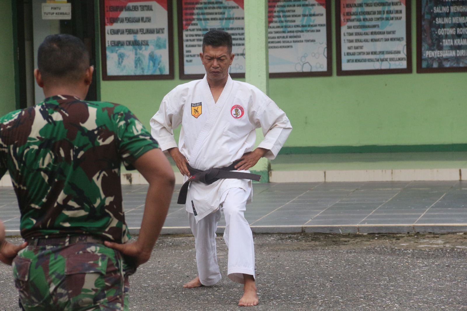 Asah Kemampuan Bela Diri, Kodim 1008/Tabalong Gelar Latihan Karate