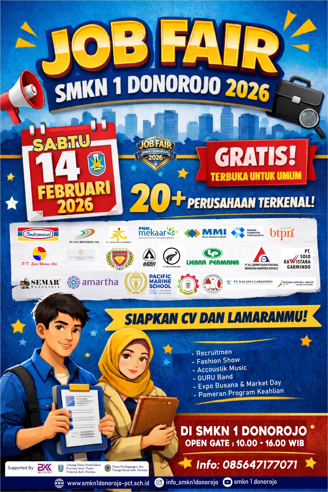 Job Fair SMKN 1 Donorojo Dorong Lulusan Vokasi Jadi Motor Ekonomi Nasional