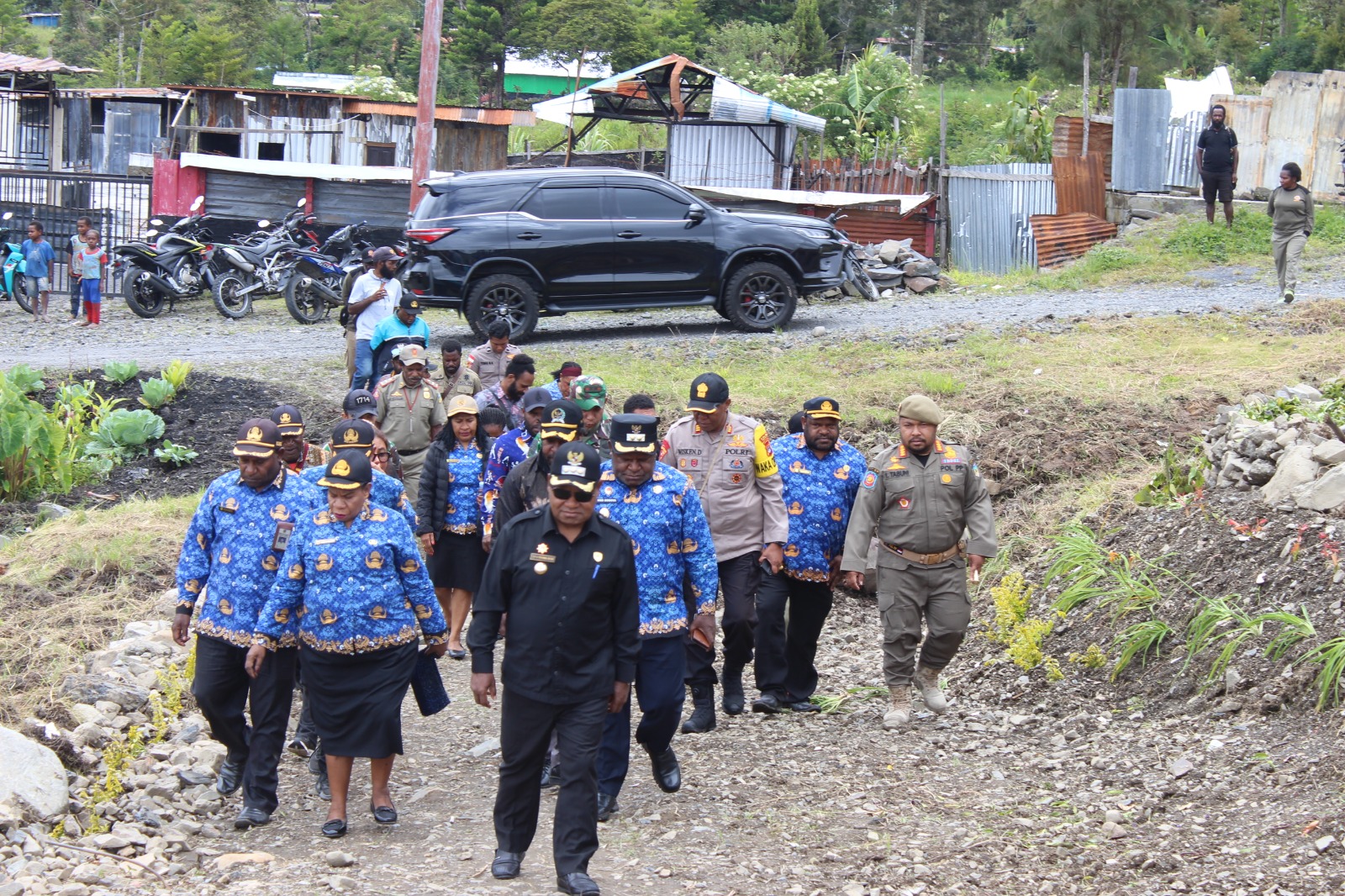 Dandim 1714/PJ Dukung Pemerintah Daerah Peresmian Gedung Lubung Pangan Dinas Ketahanan Pangan Kabupaten Puncak Jaya