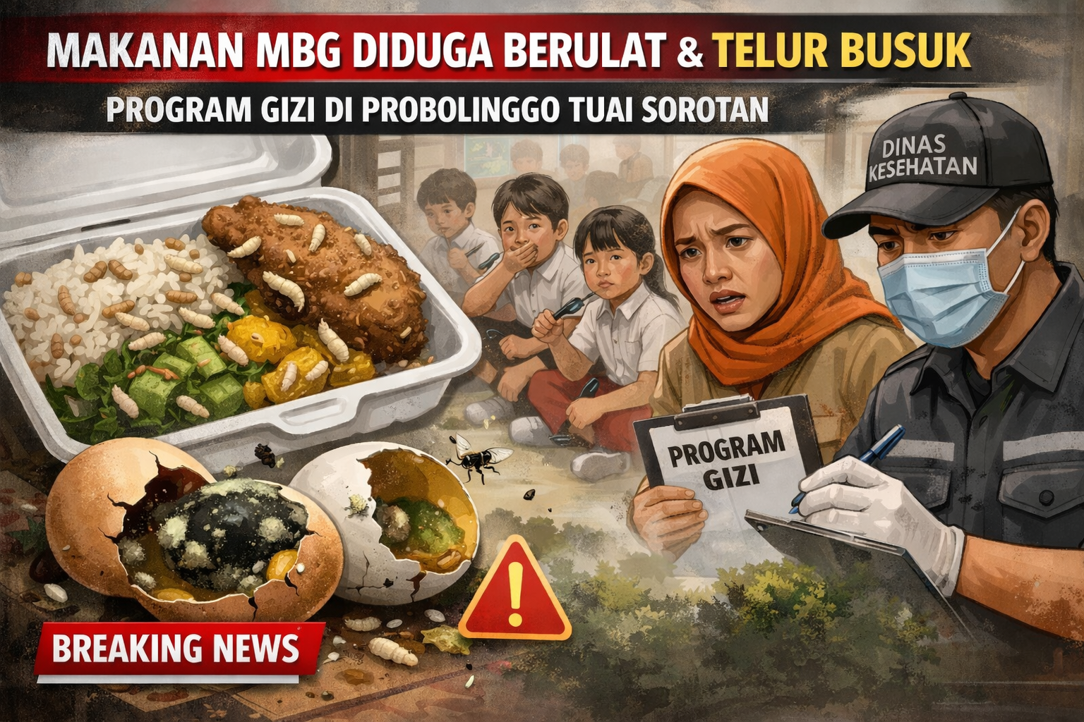Dugaan Makanan Tak Layak Konsumsi dalam MBG di Probolinggo, Pengawasan Program Gizi Dipertanyakan