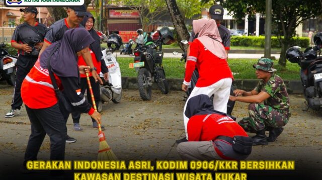Gerakan Indonesia Asri, Kodim 0906/Kkr Bersihkan Kawasan Destinasi Wisata Kukar