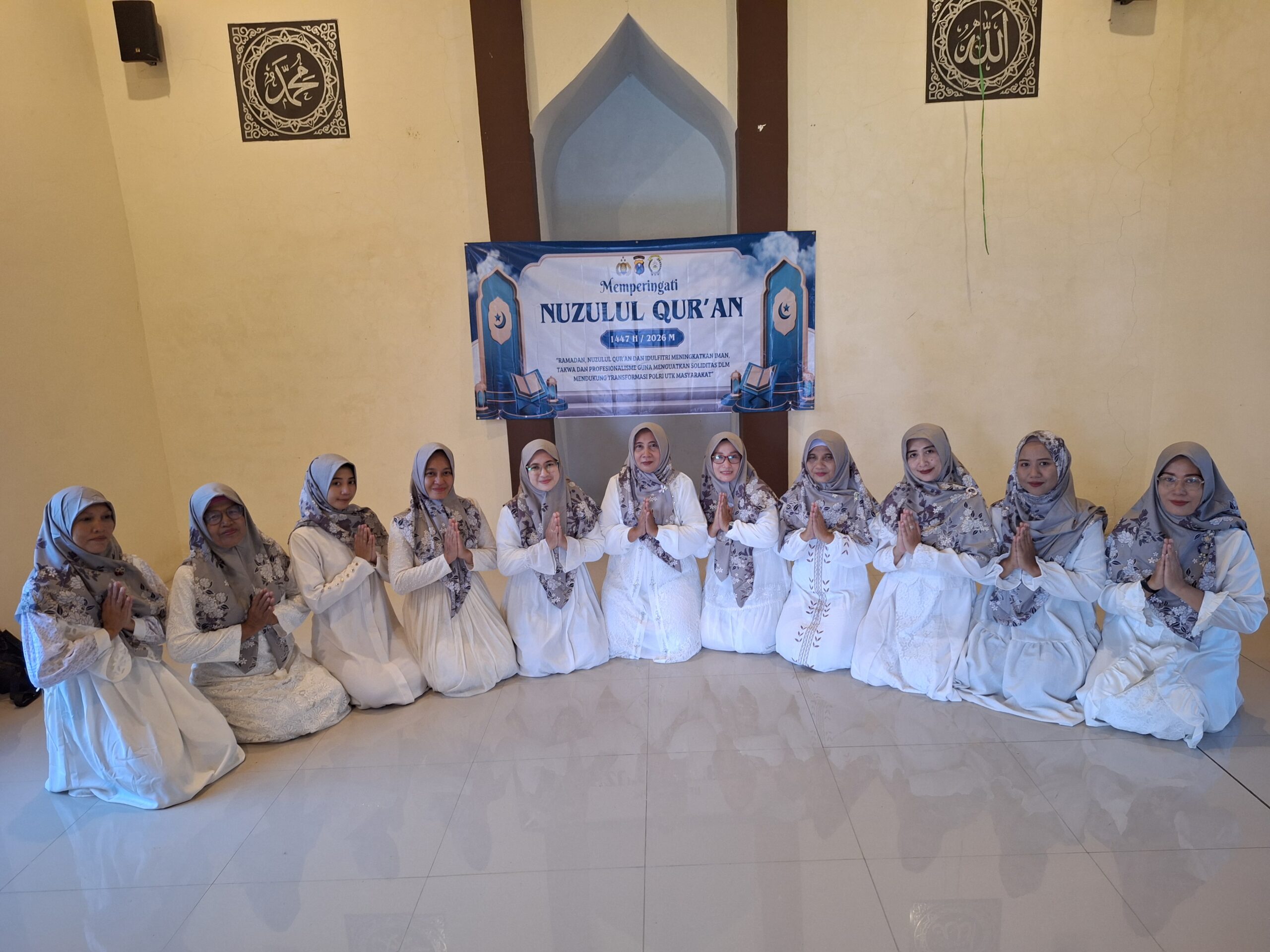 Peringatan Nuzulul Qur'an, Polisi dan Bhayangkari Dengarkan Tauziah