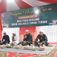 Momentum Ramadan, Kodim 1002/HST Gelar Peringatan Nuzulul Qur’an dan Buka Puasa Bersama