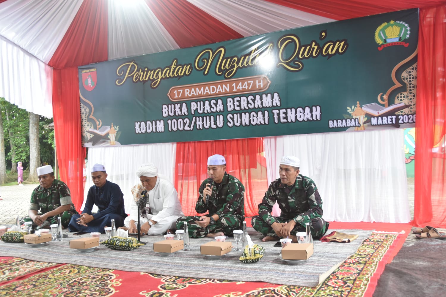 Momentum Ramadan, Kodim 1002/HST Gelar Peringatan Nuzulul Qur’an dan Buka Puasa Bersama