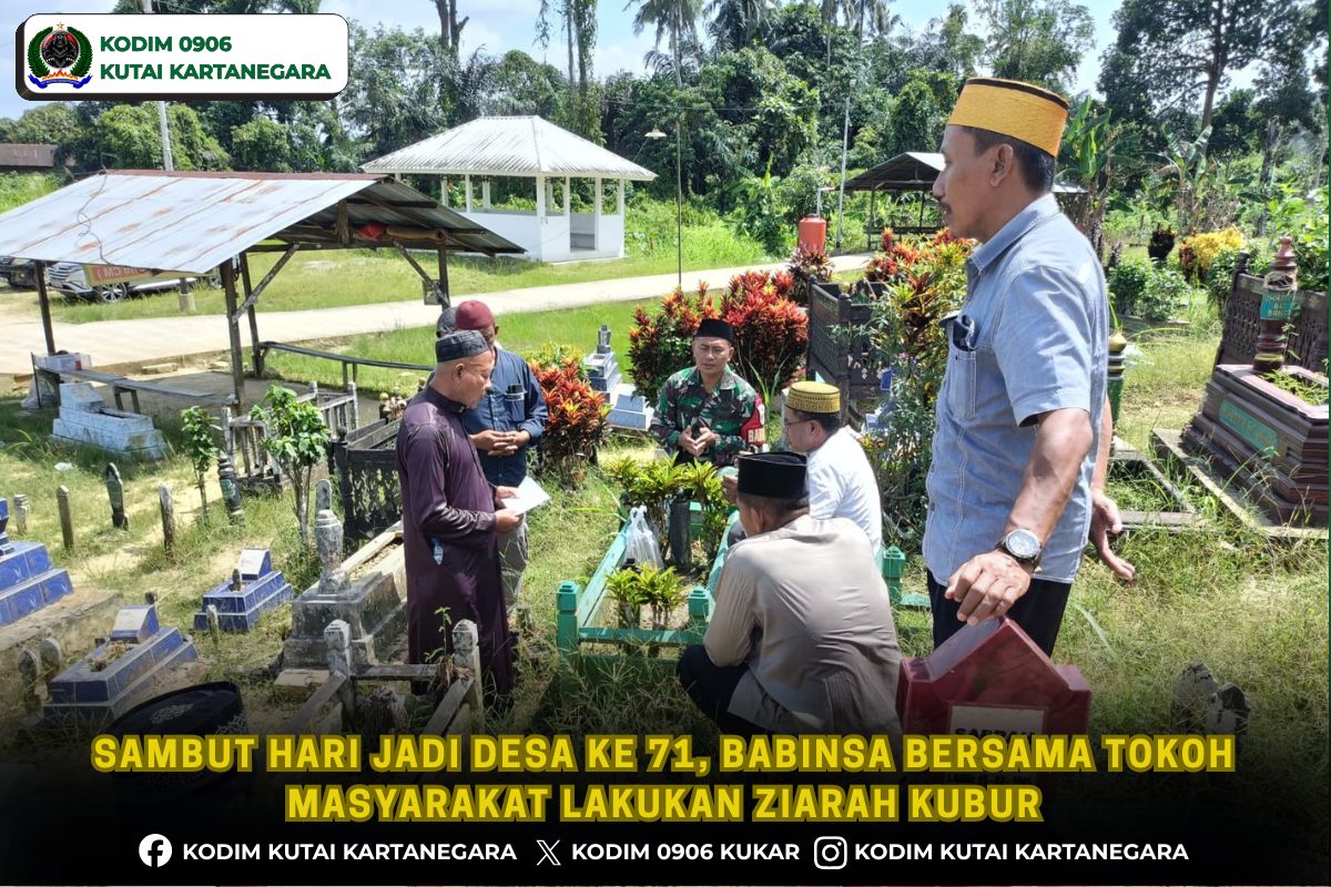 foto website (41) Sambut Hari Jadi Desa Ke 71, Babinsa bersama Tokoh Masyarakat Lakukan Ziarah Kubur