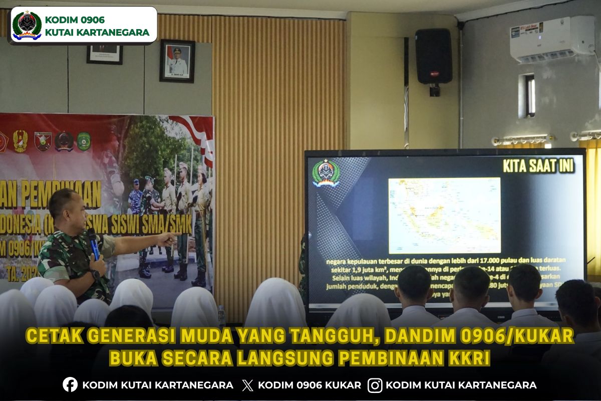 foto website (43) Cetak Generasi Muda Yang Tangguh, Dandim 0906/Kukar Buka Secara Langsung Pembinaan KKRI