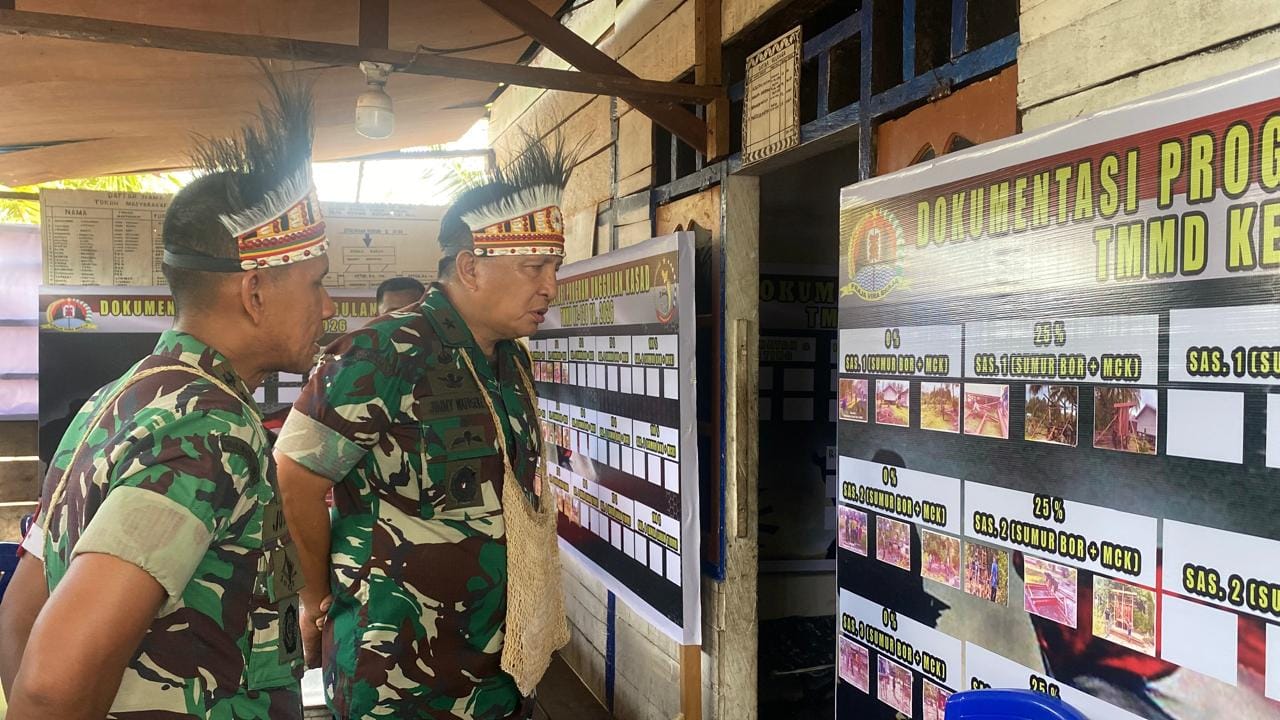 Tim Wasev TMMD ke-128 dari PJO TMMD Tinjau Langsung Sasaran di Kampung Keakwa