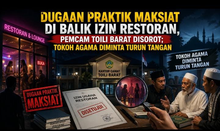 Izin Restoran Diduga Disulap Jadi Sarang Maksiat, Pemcam Toili Barat Disorot Publik