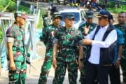Danrem 083/Bdj Tinjau Percepatan Pembangunan Jembatan Bailey di Wilayah Kecamatan Lumbang