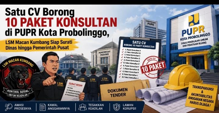 10 Paket Jasa Konsultan Jatuh ke Satu CV, Publik Soroti Persaingan Pengadaan di PUPR Kota Probolinggo