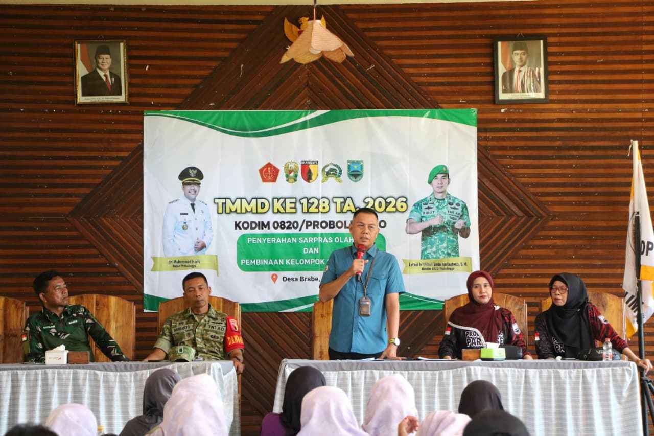 Pemberian Sarana dan Prasarana Alat Olahraga TMMD Ke-128 Tahun 2026 Dorong Semangat Pemuda dan Pengembangan Desa Wisata di Brabe