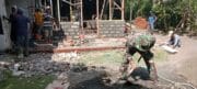 Wujud Nyata Kemanunggalan, Koramil Leces Bantu Proses Pembangunan Rumah Warga