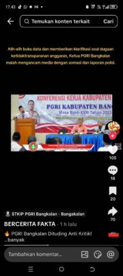 Alih-Alih Klarifikasi Anggaran, Ketua PGRI Bangkalan Justru Ultimatum Media: “Akan Saya Somasi”