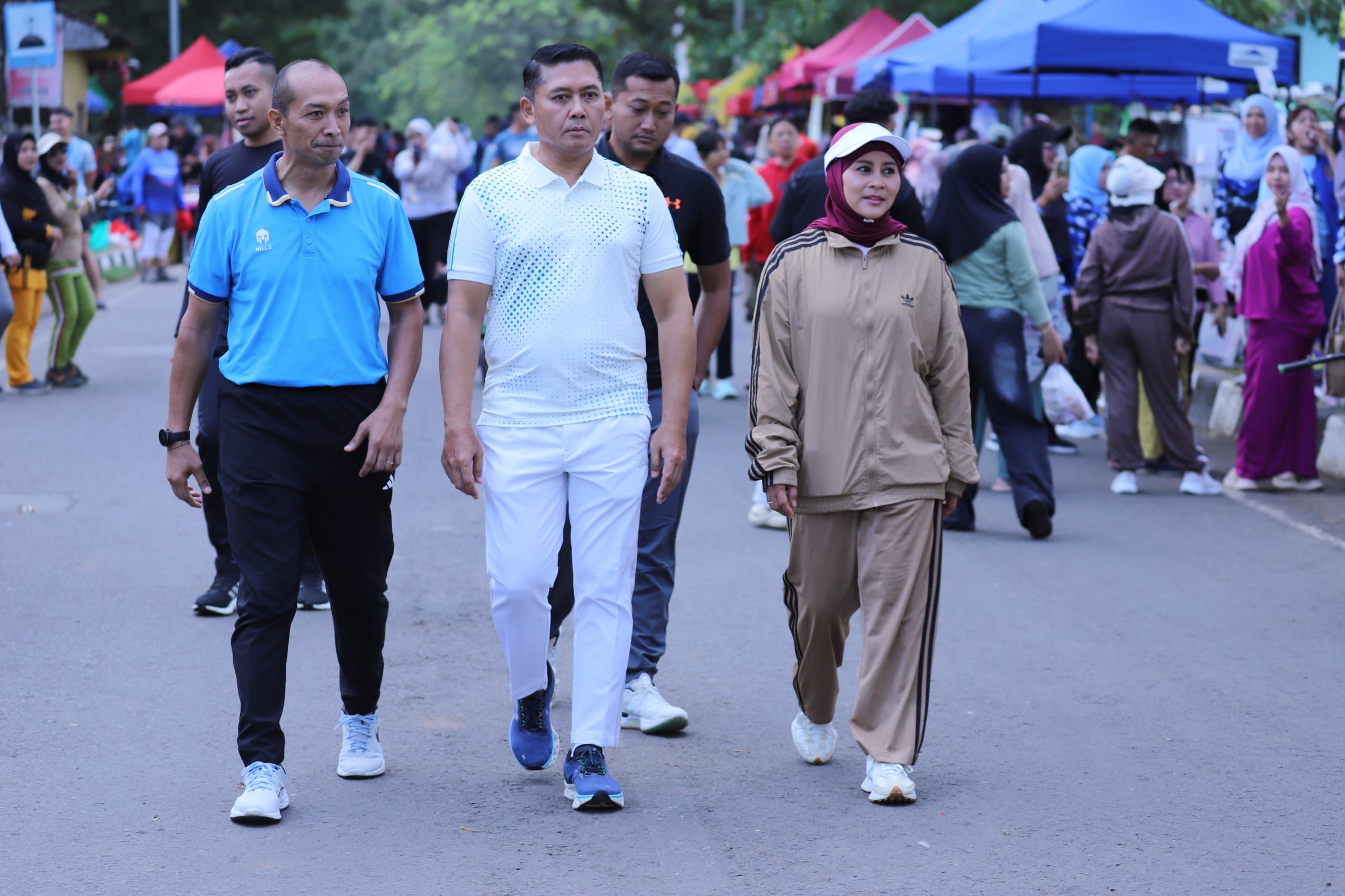 Car Free Day Lanud Sultan Hasanuddin Semarak, Danlanud Sapa Warga dan Dukung UMKM Lokal