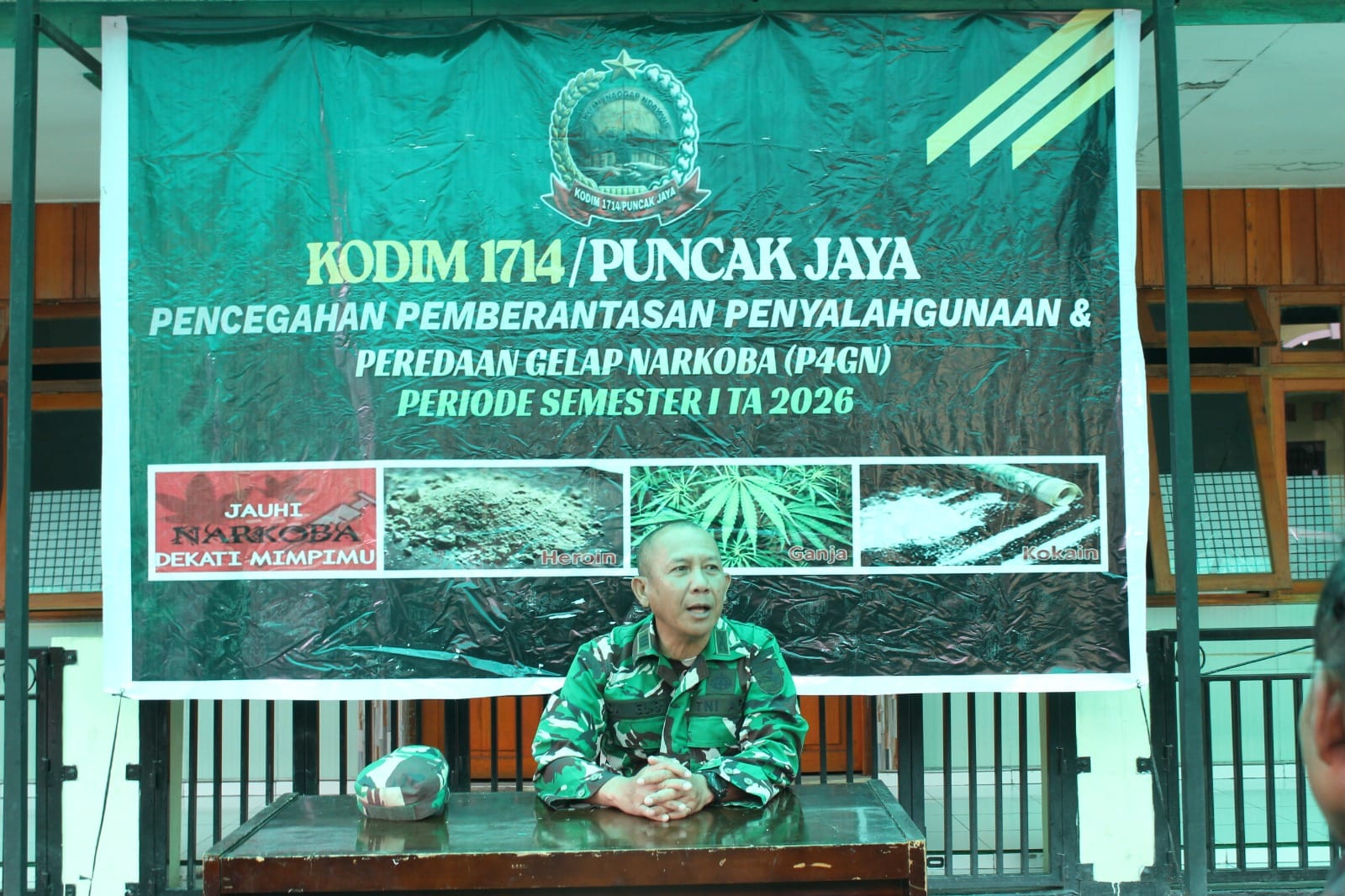 Kodim 1714/Puncak Jaya Gelar P4GN dan Tes Urin Personel Semester I TA 2026