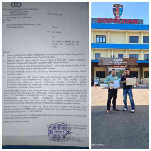 Propam Bergerak! Pengaduan Dugaan Penyimpangan Penyidikan di Polresta Kediri Kota Resmi Diproses