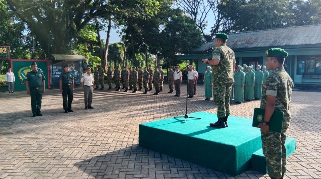 Kodim 1002/HST Gelar Korp Raport Masuk Satuan, Dandim Tekankan Adaptasi dan Disiplin