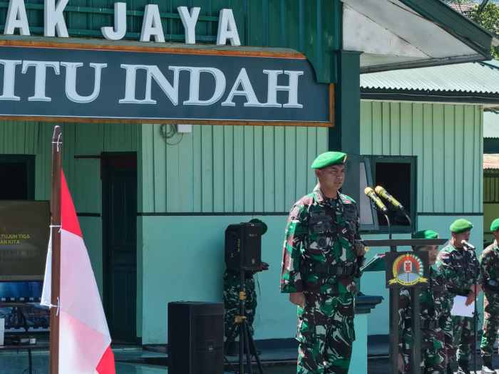 Kodim 1714/Puncak Jaya Gelar Korps Rapot Pindah Satuan dan Penerimaan Personel Baru