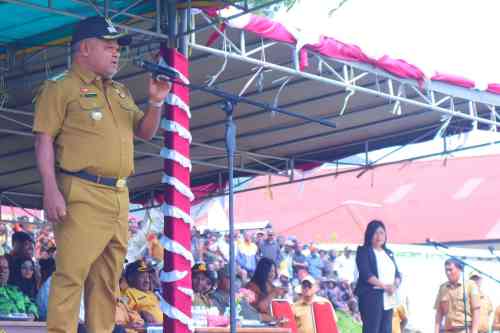 Kodim 1714/PJ dan Polri Berikan Dukungan Penuh Bersama Pemda Kab. Puncak Jaya Dalam Penyerahan SK Pengangkatan CPNS Formasi Tahun 2024