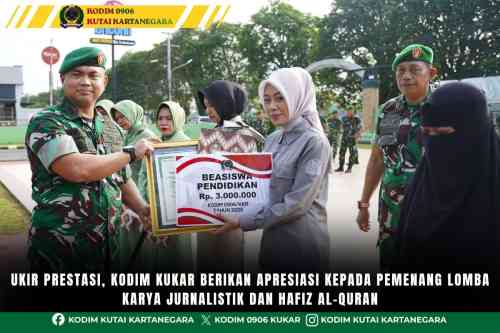 foto website (2) Ukir Prestasi, Kodim Kukar Berikan Apresiasi kepada Pemenang Lomba Karya Jurnalistik dan Hafiz Al-Quran
